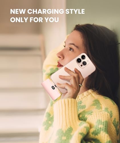 Ultra-Compact 5000 m Ah Power Bank with Built-in USB C Cable for i Phone 15 Pro Max – Reliable Portable Charger for i Phone 14/13, Samsung, Google, and More – Fast Charging Solution for On-the-Go Power Needs (Black)