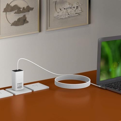 High-Efficiency 110 W Ga N 5-Port USB Fast Charger for Mac Book Pro – Ultimate L-Tip Power Adapter with Unmatched Charging Speed, Full Compatibility for 13/15/17 Inch Models, CE/FCC/ROHS Certified Safety Features, Durable 6 ft Cord Ideal for Mobile Professionals and Frequent Travelers
