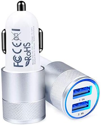 Rapid Charge Dual USB Car Charger Set – 2-Pack, 3.4 A High-Speed Adapter for i Phone 15/14/13/12/11 Pro Max & Samsung Galaxy S23/S22/S21 – Compact Design with Enhanced Safety and Compatibility for Effortless On-the-Go Power Solutions