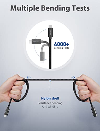 Stouchi 6.6 FT USB-C Extension Cable – Type C 3.1 Male to Female, Ultra-Fast Charging & Data Transfer for PSVR2, Galaxy S23, i Pad Mini/Pro, Mac Book Air M1/M2, and Mag Safe – Enhanced Connectivity & Durability for Gaming and Streaming