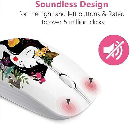 Ultra-Quiet Wireless Mouse with Nano Receiver – Perfect for PC, Laptop & Mac Book | Portable Optical Mice for Effortless Navigation | Ergonomic Design for Comfort & Productivity | Ideal for Mobile Professionals & Students