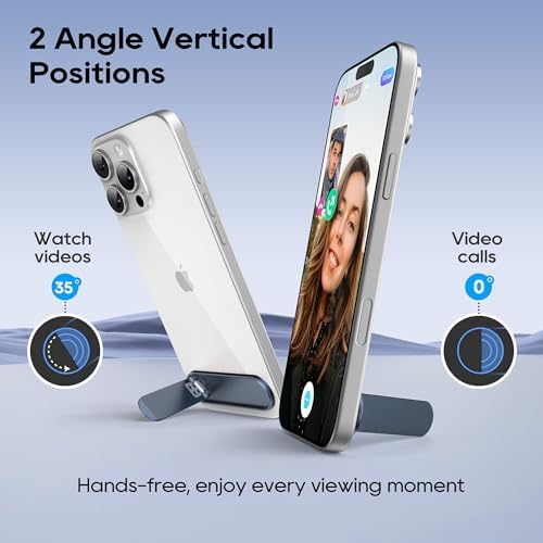Dual-Angle Adjustable Phone Kickstand – 2 Pack Folding Stand for i Phone & Samsung – Portable, Versatile Hands-Free Holder for Optimal Viewing – Durable Black Design for All Smartphones – Perfect for Video Calls, Streaming & Reading