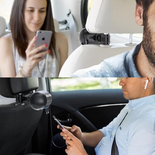 Transform Your Travel Experience with the OHLPRO 3-in-1 Retractable Backseat Charger – Fast Charging Dock for All Smartphones Including i Phone & Samsung | Ultimate Solution for Ride-Share Drivers and Passengers | Organized, Hassle-Free Charging for Uber, Lyft, and Daily Commutes | Enhance Comfort and Connectivity on the Go