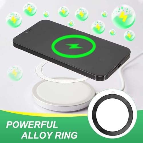 Enhance Your Wireless Charging Experience with PATIKIL 8-Piece Universal Magnetic Adapter Ring Set – Ultra-Thin Nickel-Iron Alloy Stickers for Optimal Phone Case Magnetization – Secure Your Device with Green Adhesive Rings for Car Mounts, Phone Grips, and Stands – Compatible with TPU/PC Cases, Easy Installation, Perfect for Tech-Savvy Users.