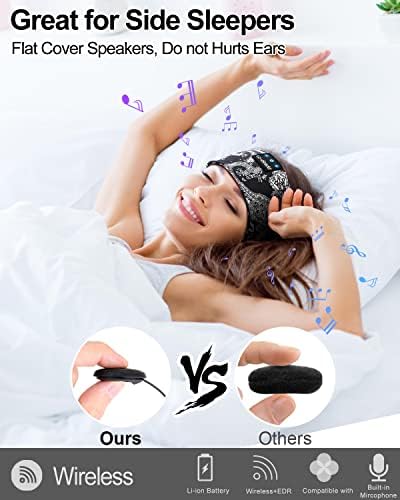 Revolutionary Wireless Sleep Headband with HD Sound: Ultimate Comfort Bluetooth Earphones for Relaxation, Fitness, and Travel – Sweat-Resistant Eye Mask for Active Lifestyles and All-Night Use