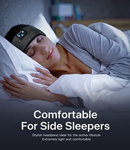 Transform Your Sleep and Workouts with Voerou Bluetooth Sleep Headband Headphones – Comfort-Driven Design, Superior HD Sound, Perfect for Insomnia Relief, Yoga, and Travel, Adjustable Fit with Long-Lasting Battery Life for Seamless Audio Enjoyment