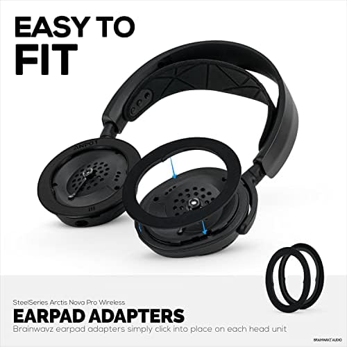Transform Your Steelseries Arctis Nova Pro Wireless ANC Gaming Headset with Advanced Earpad Adapter Ring – Perfectly Fits Brainwavz Oval & Pro Stock Earpads for Ultimate Comfort and Audio Precision – Effortless Installation, Durable Design, and Enhanced Sound Quality for Uninterrupted Gaming Sessions