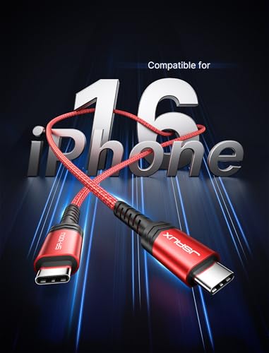 JSAUX Versatile 3-Pack USB C to USB C Cable Set – 100 W Fast Charging (10 ft, 6.6 ft, 3.3 ft) for Nintendo Switch, i Phone 16/15 Pro Max, Samsung Galaxy S25/S24, i Pad Pro – Durable, High-Speed Type C Charger Cables in Sleek Black Design for Ultimate Compatibility and Convenience