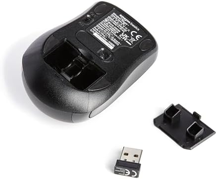 Wireless Silver Optical Mouse by Amazon Basics – 2.4 GHz Connection with USB Nano Receiver for Effortless Navigation and Ergonomic Comfort in Home & Office Use