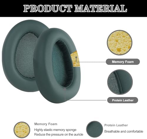 Enhance Your Audio Experience with Aiivioll JBuds Lux ANC Replacement Ear Pads – Premium Protein Leather & Noise Isolation Foam for JLAB Wireless Headphones in Elegant White – Effortless Installation for Ultimate Comfort and Superior Sound Quality