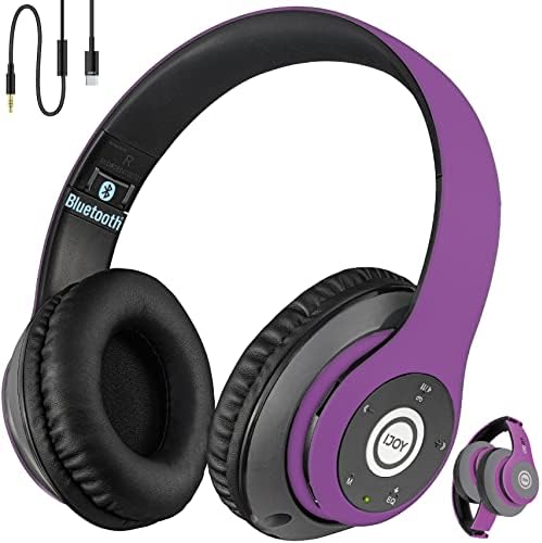 Revolutionize Your Listening Experience with i Joy Wireless Over-Ear Bluetooth Headphones – Foldable Design, Built-in Microphone, FM Radio & Micro SD Slot for Ultimate Versatility in Striking Orange – Exceptional Sound Quality for Music Lovers and Gamers of All Ages