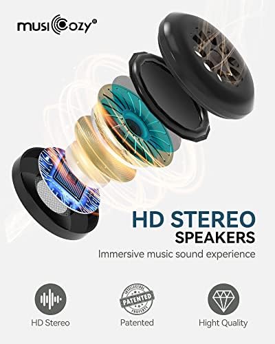 Transform Your Sleep Experience with the MUSICOZY Bluetooth Sleep Mask – Premium Wireless Eye Cover Featuring Built-In Earbuds for Ultimate Comfort, Perfect for Side Sleepers, Office Relaxation, and Travel – Advanced Bluetooth 5.4 Connectivity for Effortless Pairing and High-Quality Sound, Ideal Tech Gift for Anyone Seeking Restful Slumber.