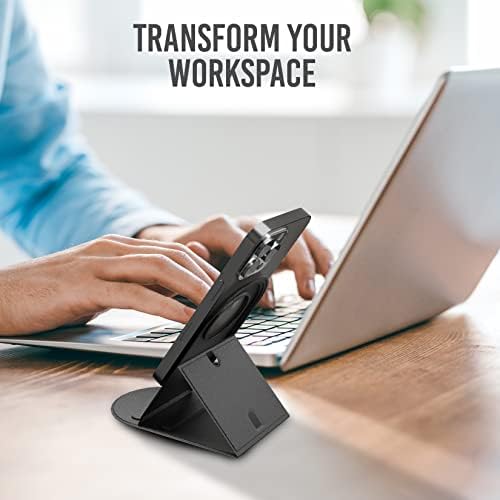 MagSafe Charger Stand – Modern Luxury Style, Compatible with iPhone 14, 13, 12 Series, Magnetic Mount, Black Faux Leather Finish – Enhanced Compatibility and Speed