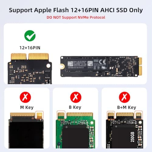Maximize Your Mac’s Storage: MAIWO 12+16 PIN SSD Enclosure for Mac Flash SSDs – Lightning-Fast USB 3.2 20 Gbps Adapter, Ultimate Compatibility with Mac Book Air/Pro/Retina i Mac – Effortless Upgrade for Enhanced Performance and Speed