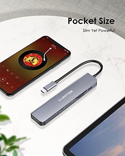 Elevate Your Connectivity with the LENTION USB C Hub: 100 W Fast Charging, 4 K HDMI Output, Dual Card Reader, and Versatile USB 3.0/2.0 Compatibility for Mac Book Pro, Mac Air, Surface, Chromebook, and More – Sleek Space Gray Design for Professionals and Creatives Seeking Enhanced Performance and Productivity
