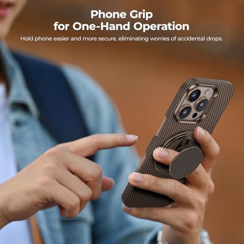 Premium BENKS Magnetic Phone Grip Ring Holder for Mag Safe – 360° Rotatable Adjustable Stand for i Phone 16/15/14/13/12 Series – Sleek Black Design for Enhanced Security and Hands-Free Comfort – Ideal for On-the-Go Usage and Effortless Device Control