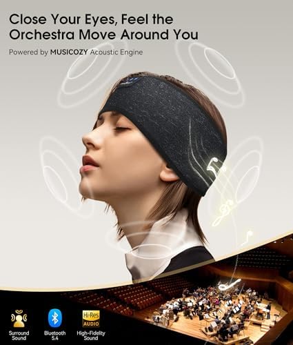 Revolutionary Bluetooth 5.4 Sleep Mask Headphones with Superior HD Sound Quality – Ultimate Comfort Music Headband Perfect for Travel, Yoga, and Running – Exceptional Gift Option for All, Featuring Unmatched Compatibility for an Elevated Listening Experience