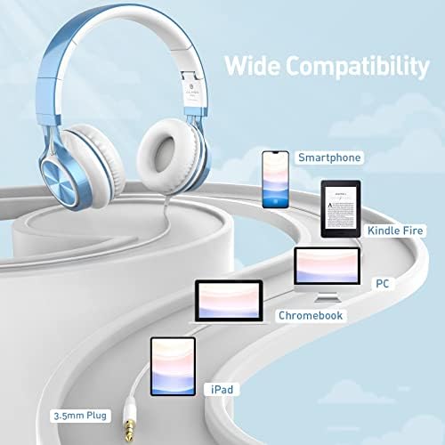Elevate Your Listening Experience with AILIHEN MS300 Lightweight Foldable Purple Headphones – Stylish On-Ear Design for Exceptional Sound Clarity and Comfort – Perfect Wired Headphones for Students, Teens, and Young Professionals with High-Quality Microphone for Seamless Communication on Chromebooks and Laptops – Ideal for School, Entertainment, and Casual Listening