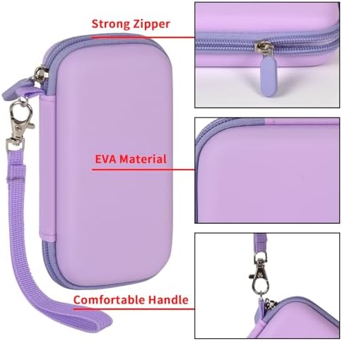 Anker Magnetic Battery Case – Premium Purple Holder for 10,000 m Ah Wireless Charger, Shockproof Organizer for Models 633/622/621/321 – Ultimate Travel Power Bank Protection and Speed Enhancement