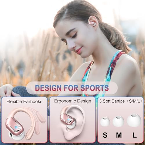 Revolutionary Bluetooth 5.4 Sport Earbuds with 75 Hours of Playtime – Immerse Yourself in Deep Bass and Crystal Clear Calls – Robust IP7 Waterproof Design for All-Weather Use – Secure Over-Ear Fit with User-Friendly Controls – Quick USB-C Charging for Seamless Connectivity – Ideal for Active Lifestyles and Enhanced Comfort