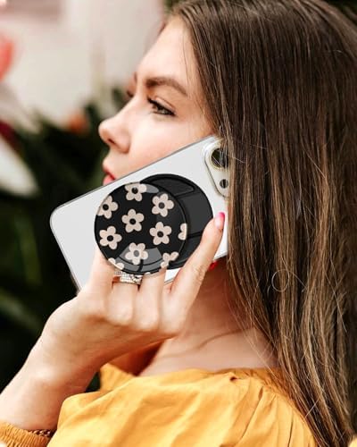 Chic Mushroom Mag Safe Phone Grip for Women – Trendy Ring Kickstand Holder for i Phone 16/15/14/13/12 Series – Stylish, Secure, and Functional Accessory for Texting, Selfies, and Streaming – Lightweight, Durable Design for Everyday Use
