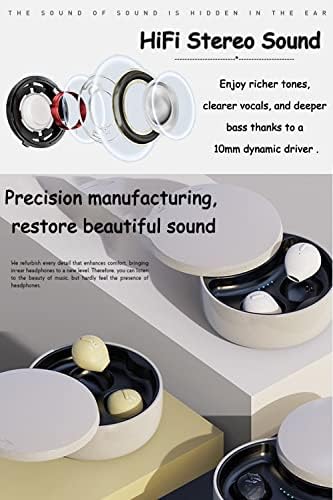 Tiny Wireless Invisible Earbuds with Charging Case – Discreet In-Ear Headphones for Professionals | Lightweight Waterproof Design for Small Ear Canals | Seamless Audio Experience on the Go