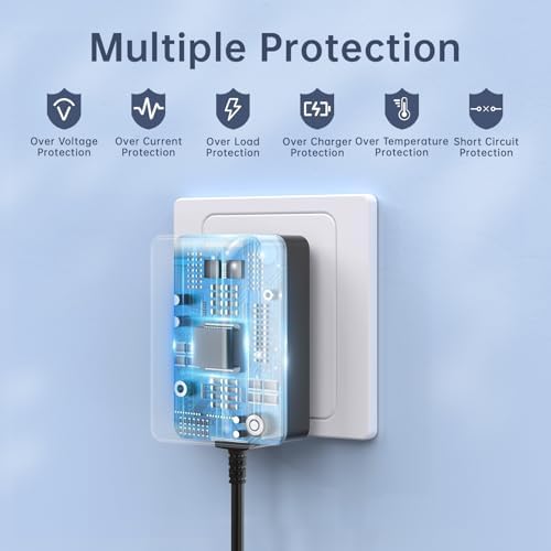 Gonine 24 V DC 1 A LED Power Supply Adapter – Universal 110-240 V AC Charger for Efficient LED Strip Lighting – Optimized for 100-1000 m A Power Needs with Enhanced Safety Features and Compact Design