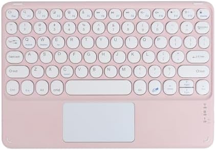 Portable Wireless Bluetooth Keyboard with Touchpad – 10-Inch Rechargeable Slim Design for i Pad Pro, Air, Mini & More | Stylish Purple Finish for Enhanced Productivity on i OS, Android & Windows Devices