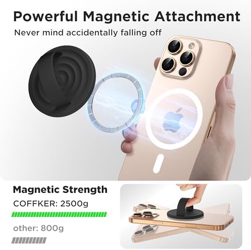 Revolutionary Magnetic Phone Ring Grip Holder – Ergonomic Silicone Finger Loop for i Phone Pro Max/Plus, 12/13/14/15/16 Series – Compatible with Mag Safe – Oat Color Enhances Aesthetics and Comfort – 360-Degree Rotation for Effortless Use – Secure Your Device with Style and Stability – Essential Smartphone Accessory for Unmatched Usability and Convenience