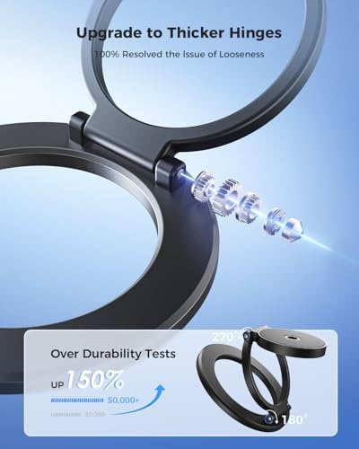 Revolutionize Your Mobile Experience with the SUPERONE Magnetic Phone Grip & Kickstand – Versatile Dual-Sided Ring Holder for i Phone 12-16 Series and Compatible Devices, Secure Attachment, Effortless Hands-Free Viewing, Perfect for Navigation and Daily Use