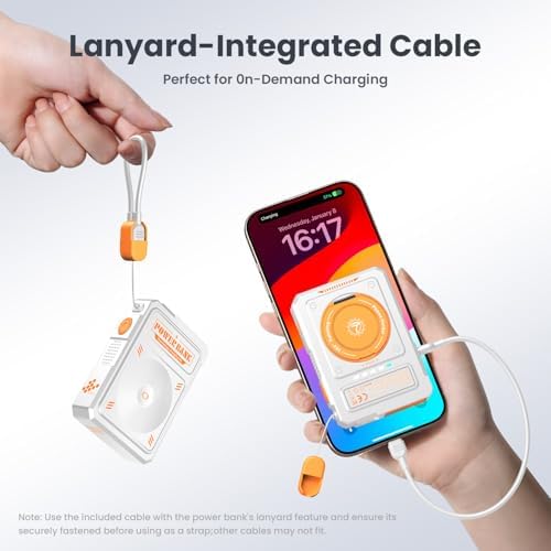 Magnetic 5-in-1 Power Bank with Built-in AC Plug – 10,000 m Ah Mag Safe Battery Pack for i Phone 16/15/14/13/12 Mini, Apple Watch & Air Pods – 22.5 W Fast Wired & 15 W Wireless Charging with 360° Rotating Stand – Effortless Convenience & Advanced Safety Features for On-the-Go Users