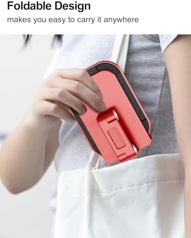 Transform Your Workspace with the OCYCLONE Adjustable Phone Stand & Cable Organizer Set – Versatile Foldable Holder for 4.7″ to 13″ Devices, Personalized Viewing Heights, and Effortless Portability for Home and Office Efficiency