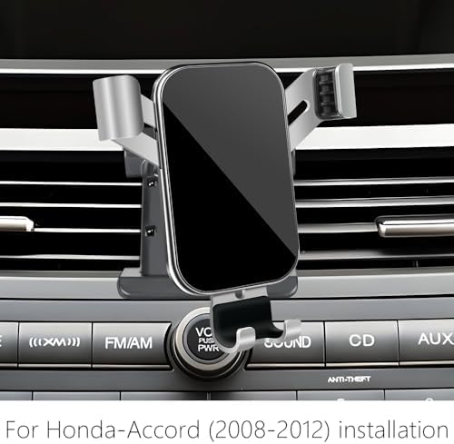 Enhanced Car Phone Holder for Honda Accord 2008-2012 – Secure Smartphone Mounting for Safe Navigation and Hands-Free Calls – Compatible with LX, LX-P, SE, EX, EX-L, and LX-S Models – Durable Vent Cradle with Adjustable Design for Optimal Convenience – Elevate Your Driving Experience with This Essential Auto Interior Accessory