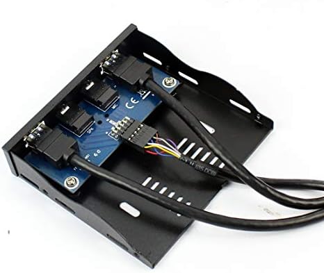 Enhance Your Desktop with the JMT USB 3.0 Front Panel Bracket: Dual High-Speed Ports, HD Audio Connectors, and Sleek Silver Design for Effortless Connectivity and Performance