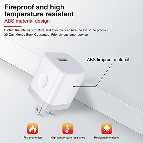 Sicodo 4-Pack High-Speed USB Wall Charger Block – Universal Fast Charging Adapter for i Phone 16/15/14/13/SE (2020) & Samsung Galaxy S25/S24/S23 – Compact Travel-Friendly Design for Enhanced Portability and Performance – Stay Connected Anytime, Anywhere!
