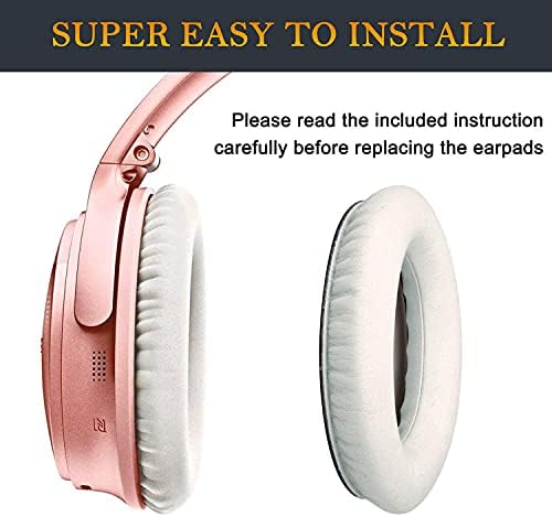 Ultimate Comfort Earpads for Bose QC35 & QC35 II – Luxurious Leather Design with Superior Noise Isolation Foam and Enhanced Thickness for Optimal Listening – Stylish Grey Replacement Cushions to Revitalize Your Headphones