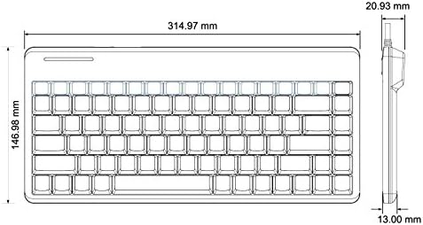 Compact Perixx PERIBOARD-409 H Wired USB Mini Keyboard with Dual USB Hubs – Effortless Typing Experience for Limited Spaces, Enhanced Compatibility, and Fast Connectivity