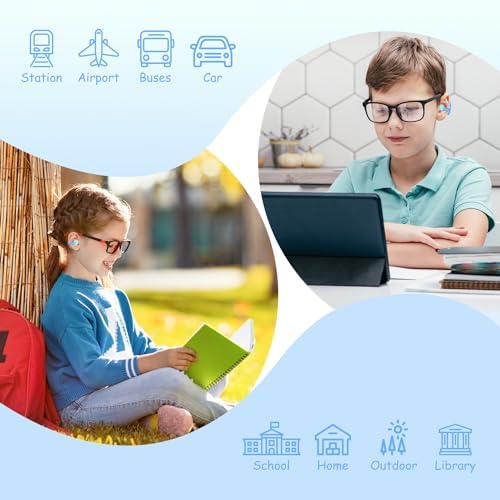 BANIGIPA Kids Bluetooth 5.4 Open Ear True Wireless Earbuds – Ultra-Lightweight Headphones with Safe 85 d B Volume Control for Young Listeners – Perfectly Designed for School, Travel & Clear Communication with Built-in Mic