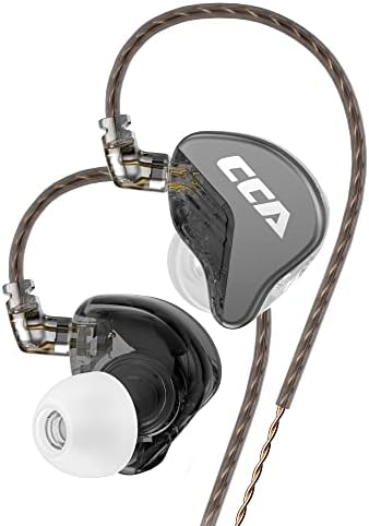 CCZ DC02 Hi-Fi In-Ear Monitors – Premium Wired Earbuds for Musicians and Audio Lovers – Cutting-Edge Dual Magnetic Circuit Technology for Superior Sound Clarity and Noise Isolation – Robust 4 N OFC Cable for Enhanced Durability – Perfect for Studio Use, Live Performances, and Everyday Listening (Sleek Black, No Microphone) – Transform Your Music Experience with Unmatched Fidelity