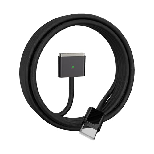 Premium USB C to Magnetic 3 Cable – 2 M for Mac Book Air & Pro (2024/2023) – 140 W Fast Charging with Durable Braided Design – Secure Magnetic Connector for Enhanced Device Efficiency – Ideal for Home, Office & On-the-Go Charging