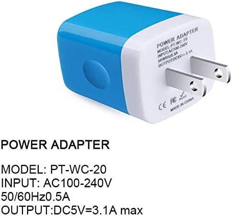 Sicodo 3-Pack USB Wall Charger Adapter – Universal 3.1 A Multi-Port Fast Charging Block for i Phone 16/15/14/13/12 SE/11 Pro, Samsung Galaxy S24/S23/S22/S21 Ultra, and Google Devices – Compact Travel Charger for On-the-Go Power Solutions