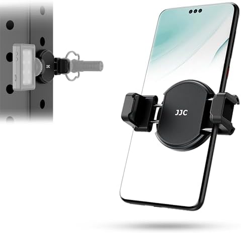 Versatile Magnetic Phone Clamp Holder for Effortless Mounting on Metal Surfaces – Mag Safe-Compatible Smartphone Tripod Adapter with Dual Cold Shoe Mounts and 1/4″ Screw for i Phone, Samsung Galaxy, Google Pixel – Ideal for Gym, Travel, and Photography