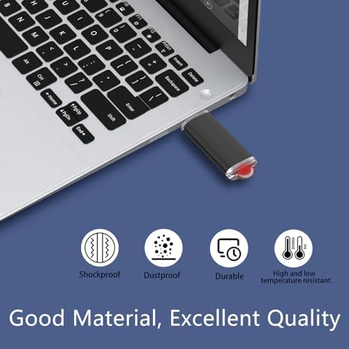 EASTBULL 32 GB USB Flash Drive 10-Pack – High-Speed USB 2.0 Portable Storage Solution for Effortless Data Backup and File Transfers, Sleek Black Design for Professionals and Students
