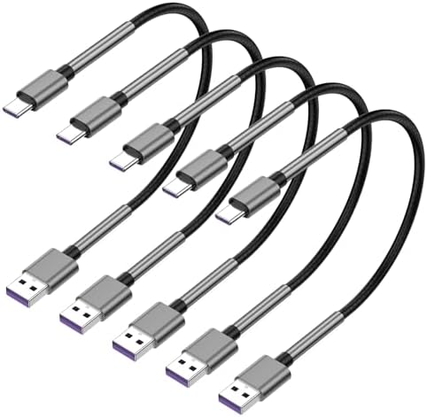 Cyven Premium 3 ft USB Type C Cable Duo Pack – Fast Charge & Data Transfer Cord, Durable TPE Construction, Compatible with Samsung Galaxy A Series, LG V Series, and More – Stylish Pink Design for Enhanced Performance and Versatility