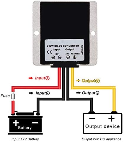 High-Efficiency DC/DC Voltage Booster – Transform 12 V to 48 V for Automotive and Marine Use, 5 A 240 W Power Supply Module, Compact Voltage Regulator with Overcurrent Protection for Enhanced Electrical Systems in Cars, Boats, and Trucks
