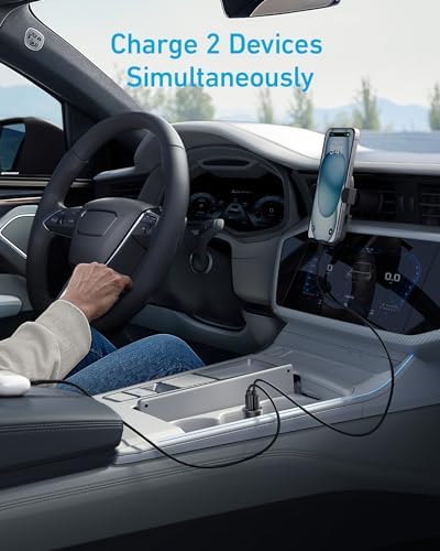 Anker 30 W Dual-Port USB-C Car Charger – High-Speed Power IQ 3.0 Adapter for i Phone 16/15/14/13/12 & Samsung Galaxy S25/S24/S23/S22/S21 – Compact Car Cigarette Lighter Charger for i Pad Pro & Air Pods – Reliable Fast Charging Solution for Road Trips and Daily Commutes