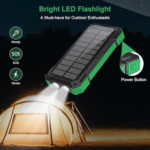 Ultimate Solar Power Bank 49800 m Ah: Wireless Portable Charger with 22.5 W Quick Charge 3.0, Built-in 4 Cables & 6 Outputs for Multi-Device Charging – Ideal for Outdoor Adventures and Travel
