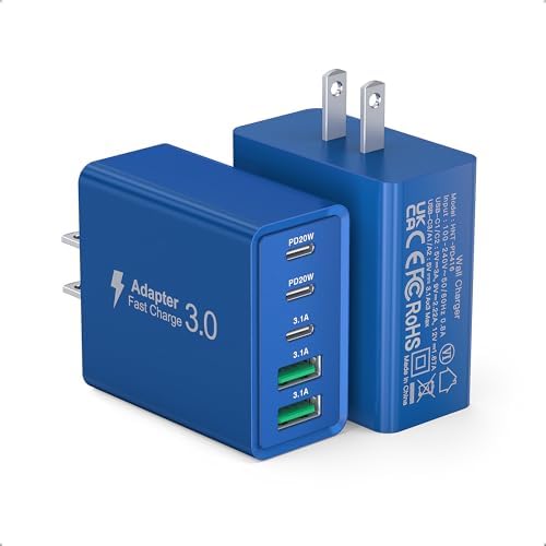Efficient 50 W Dual USB-C Wall Charger Duo – Rapid Multi-Device Power Adapter for i Phone 16/15/14/13/12, i Pads, and Android Smartphones – Compact Fast Charging Solution for On-the-Go Professionals