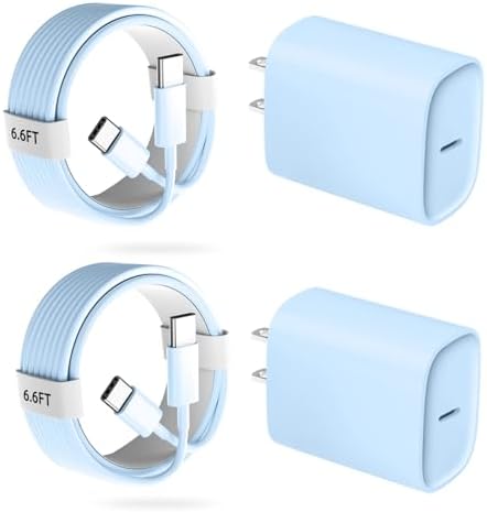 Unlock Rapid Charging Efficiency with the 20 W USB-C Power Adapter and 10 ft Cable – Ideal for i Phone 16, 15 Pro, and Galaxy S24 for Ultimate Portability and Convenience