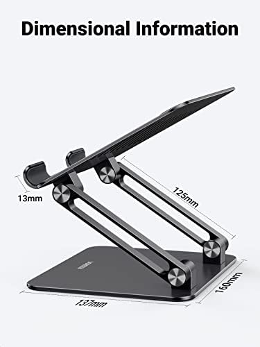 UGREEN Premium Adjustable Aluminum Tablet Stand Holder – Dynamic Multi-Angle Desk Accessory for i Pad Pro, Air, Mini, and Smartphones – Dual Rod Engineering for Unmatched Stability – Perfect for Home Office and Enhanced Productivity – Transform Your Viewing and Work Experience